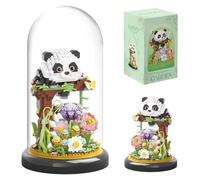 STARTONYOU Panda - Set di mini mattoncini da costruzione, 999 pezzi, con base e copertura antipolvere, regalo per adulti e bambini