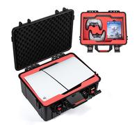 STARTRC GAMES Custodia rigida da viaggio per PS5 5, resistente agli urti, impermeabile, per PlayStation 5 Slim, controller, cassetta da gioco e accessori