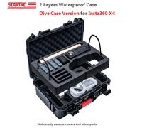 STARTRC Insta360 X4 Accessori per fotocamera Custodia rigida a 2 strati Custodia da trasporto Scatola da viaggio portatile impermeabile per custodia da immersione Versione