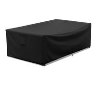 STARTWO Copertura per mobili da giardino, impermeabile, per tavolino da caffè, resistente, rettangolare, adatta fino a 122 x 71 x 33 cm, nero