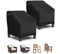 STARTWO Coprisedia da patio, confezione da 2 coperture per mobili da esterno, impermeabili, adatte per mobili da giardino, 81 cm di lunghezza x 94 cm di larghezza x 91 cm di altezza, coprisedia