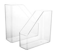 STARVAST 3 raccoglitori a stelo, eleganti e moderni, per quaderni, riviste e cartelle fino al formato DIN A4/C4, trasparente