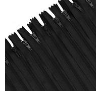 STARVAST 50 chiusure lampo nere, chiusura lampo in nylon, cuciture assortite 9 pollici/23 cm, larghezza 2,5 cm - per utensili da cucire