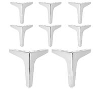 STARVAST 8 piedini per mobili in metallo, 15 cm, triangolari, argento, portata 800 kg, con viti, per armadio, divano, tavolino, TV e comodino