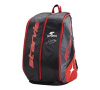 Starvie The vertical racket bag of professional player Franco Stupaczuk in black with red, white and grey detailing. This design is based on the Raptor racket 2021 and includes the signature and logo 