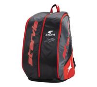 Starvie The vertical racket bag of professional player Franco Stupaczuk in black with red, white and grey detailing. This design is based on the Raptor racket 2021 and includes the signature and logo 