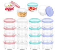 Starvortex 16 Pezzi Contenitori Ermetici per Alimenti Piccoli, 200ML Riutilizzabili Contenitori per Freezer, Piccole Vaschette con Coperchi per Yogurt Pranzo, Sicura per Microonde e Congelatore