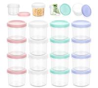 Starvortex 16 Pezzi Contenitori Ermetici per Alimenti Piccoli, 300ML Riutilizzabili Contenitori per Freezer, Piccole Vaschette con Coperchi per Yogurt Pranzo, Sicura per Microonde e Congelatore