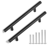 Starvortex 20 Pezzi Maniglie per Mobili da Cucina Nero Opaco, 160mm Maniglia Mobile in Acciaio Inossidabile, Durevoli Maniglie per Ante Pensili, Mobili da Cucina, Armadi e Cassetti (25cm Length)