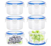 Starvortex 6 Pezzi Contenitori Piccoli per Alimenti con Coperchio, 300ML Riusabili Contenitori Ermetici per Alimenti, Contenitore per Pranzo, Yogurt, Sicura per Microonde e Congelatore