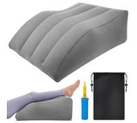 Starvortex Gonfiabile Cuscino per Gambe, Comodo Cuscino a Cuneo per Elevazione delle Gambe e Supporto Lombare, Portatile con Borsa per il Trasporto per Viaggi, Casa e Sonno (Grigio)