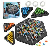 Starvortex Triangolo a Catena, Gioco di Strategia e Cattura del Territorio per Bambini e Famiglie, Scacchi Geometrici con Elastico, Tavolo Educativo 2-4 Giocatori, dai 3 Anni in su