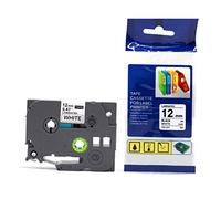 STARWAVE Compatible for Brother P-Touch Printer Label Tape Tze-231 Tz-231 12mm Black on White TZ TZe 231 Laminated Ribbons