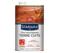 STARWAX - Cera nutriente per Tomettes e Terres Cotte Tinta Rossa - Abbellisce, nutre e protegge - Patina all'antica - Non scivolosa - Formula Anti Macchia - Made in France - 1L - 30 m²