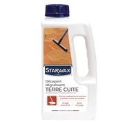 STARWAX Decapante per cotto e terrecotte 1L | Rimette il pavimento a nudo prima della rinnovazione, elimina vecchie protezioni, senza risciacquo, resa 30-50m²/L