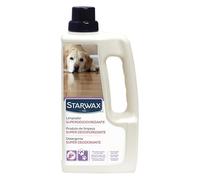 STARWAX Deodorante e detergente extra forte - Formula adatta agli animali domestici - Pulisce e neutralizza gli odori fino a 8 ore - Concentrato, senza candeggina - 1 l copre 1100 m²