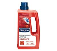 STARWAX Detergente ravvivante colorato per cotto e terracotta 1L | Mantiene e ravviva la terracotta colorata rossa e fiammata, senza risciacquo, resa fino a 750m²/L