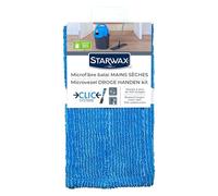 STARWAX - Microfibra per spazzolone Clic system mani asciutte - Sgrassa ed elimina lo sporco senza lasciare tracce - Qualità professionale - Lavabile in lavatrice - 35x10cm - x1
