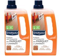 STARWAX - Pulitore uso frequente per parquet e laminati - Elimina le macchie sui parquet e i laminati - Senza risciacquo - Non scivoloso - 1L - 50 lavaggi da 50m² (Confezione da 2)