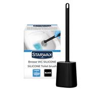 STARWAX - Spazzolino WC silicone double face - Pulizia facile anche nei punti più difficili - Asciuga rapidamente e senza odori - Resistente - Colore nero