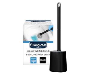 STARWAX - Spazzolino WC silicone double face - Pulizia facile anche nei punti più difficili - Asciuga rapidamente e senza odori - Resistente - Colore nero