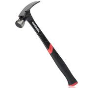 STARWORK TRUE MECHANIC™ - Martello da carpentiere con supporto magnetico per chiodi e faccia zigrinata, martello da carpentiere, martello per inchiodare, martello forgiato in un unico pezzo resistente