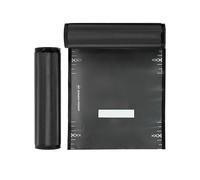 Stash Proof Rotoli per sottovuoto, 28 cm x 6,5 m, confezione da 2 (15 m in totale) (nero e trasparente), 5,5 ml, senza BPA, per alimenti, per conservazione, sottovuoto e sacchetti sigillanti per la