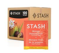 Stash Tea Mango Passionfruit Herbal Tea, 100 Count Box of Tea Bags in Foil