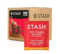 Stash Tea Spice Dragon Red Chai Tisana, scatola da 100 bustine di tè in lamina