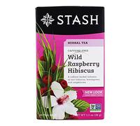 STASH TEA - Wild Raspberry Hibiscus Herbal Tea Caffeine Free - 20 Tea Bags