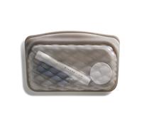 Stasher Beauty case riutilizzabile in silicone, organizer per trucchi, lavabile in lavastoviglie, senza perdite, per ritocchi di bellezza, colore: tortora, Tortora, confezione da 1