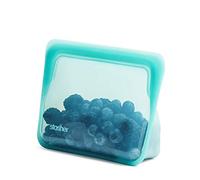 Stasher Borsa portaoggetti riutilizzabile in silicone per uso alimentare, color acqua (mini stand-up min), riduce la plastica monouso, per cucinare, conservare, conservare o congelare, a prova di