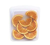 Stasher Borsa portaoggetti riutilizzabile in silicone, trasparente, contenitore per la preparazione di pasti, pranzo, viaggi, trucco, borsa da palestra, freezer, forno, microonde, lavastoviglie, a
