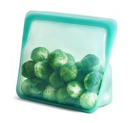 stasher Sacchetti in silicone per alimenti, Stand Up Bag (Aqua) | Sacchetti riutilizzabili per congelatore | Sacchetto con cerniera lavabile | 24,1 x 17,8 x 3,2 cm / 1,6 l