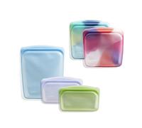 Stasher Sacchetti riutilizzabili per alimenti in silicone, confezione da 5, sacchetti riutilizzabili per congelatore, microonde, lavastoviglie, forno sicuro, Sous Vide, contenitori per il pranzo di