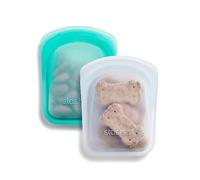 Stasher - Sacchetto per alimenti riutilizzabile in 100% silicone, trasparente + acqua