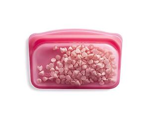 Stasher - Sacchetto per uso alimentare, 100% silicone riutilizzabile, 300 ml, lampone