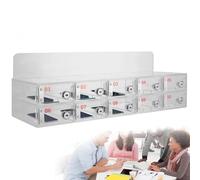 Stat di ricarica per dispositivi a parete con loc e chiavi, 10 slot nizer per uffici e aule, supporto per telefono, monocolore, 10 slot