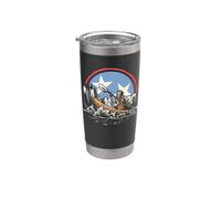 State Flag Tennessee Skeleton Kayak Paddle Boat Whitewater Bicchiere termico in acciaio inox doppia parete