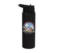 State Flag Tennessee Skeleton Kayak Paddle Boat Whitewater Stainless Steel Insulated Water Bottle