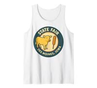 State Iowa Fair Shirt des Moines Cow Mais Dog Vintage Canotta