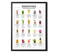 State Media Vision Poster Smoothies Your Essential Guide - Top 20 ricette di frullati con immagini - Decorazione da parete per cucina (solo stampa A4)
