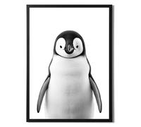 State Media Vision Stampa con pinguini in bianco e nero, decorazione moderna e semplice per la casa del bagno/camera da letto, decorazione da parete con pinguino (pinguino, solo stampa A4)