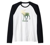 State of Maine Moose Forest Tree Hunter Wildlife Maglia con Maniche Raglan