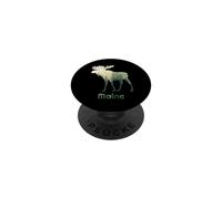 State Of Maine Moose Forest Tree Hunter Wildlife PopSockets PopGrip Adesivo