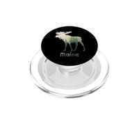 State Of Maine Moose Forest Tree Hunter Wildlife PopSockets PopGrip per MagSafe