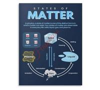 State of Matter Physics Educational Poster for Students