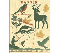 State Pride Notebook Collection: Wisconsin (Midwest) - Badger (43N-89W, Madison): State-Themed Notebook with Affirmations | Celebrate the U.S. State or Territory You Love with Pride