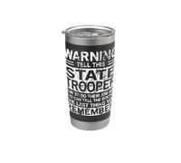 State Trooper Apparel - Simpatico design divertente dei soldati Bicchiere termico in acciaio inox doppia parete