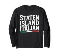 Staten Island Italia New York Bandiera Italia Immigrant Pride Maglia a Manica